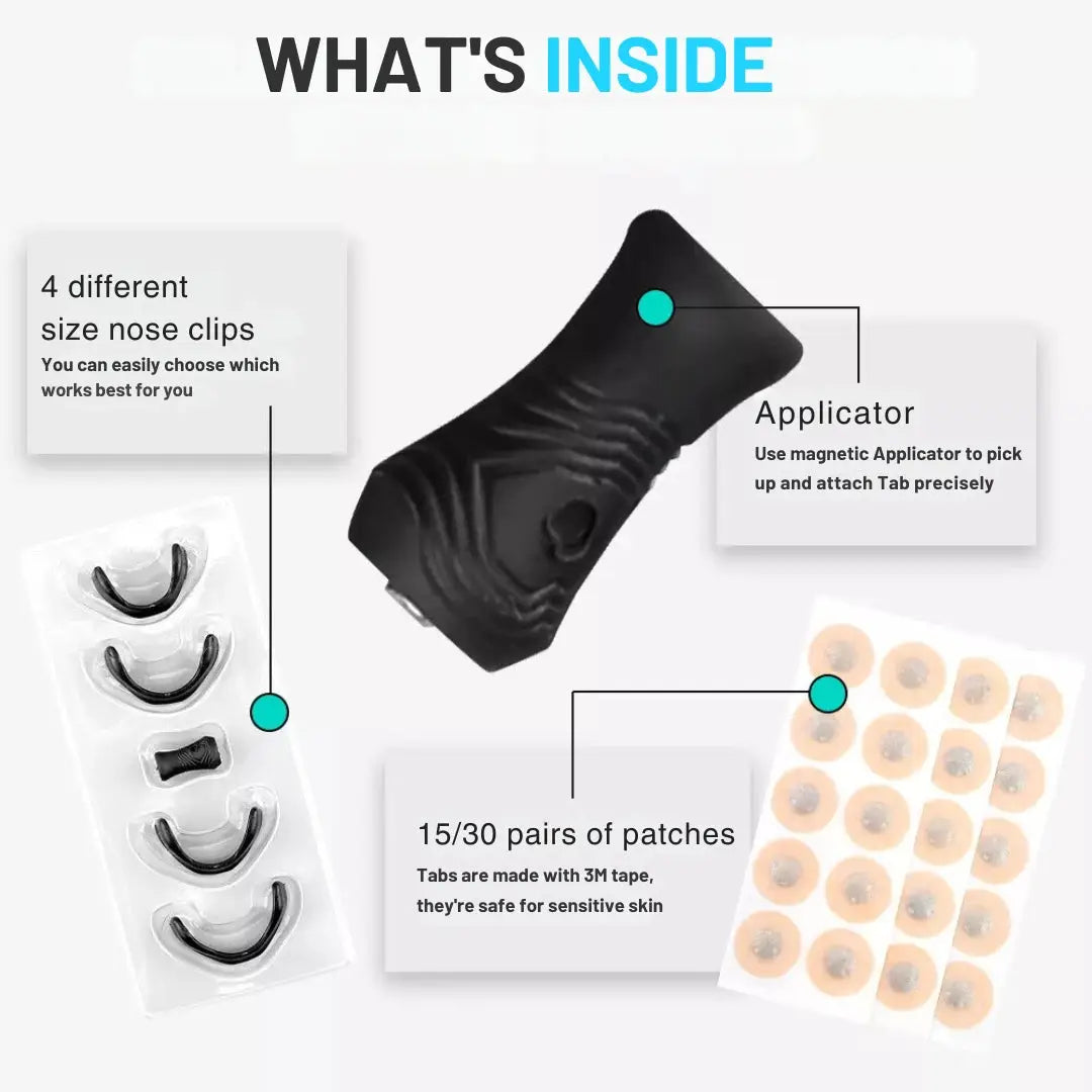 Magnetic nasal breathing strips