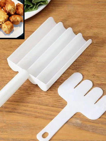 5913a Small Multifunction Fritters Maker - Creative Fritters Scoop Multi-function Ball Maker  Portable Maker For Making Cake Balls Ice Cream Spoon Doughnut Hand Cutting Scoop(2pc Set)
