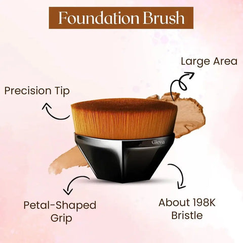 Foundation makeup brush flat top