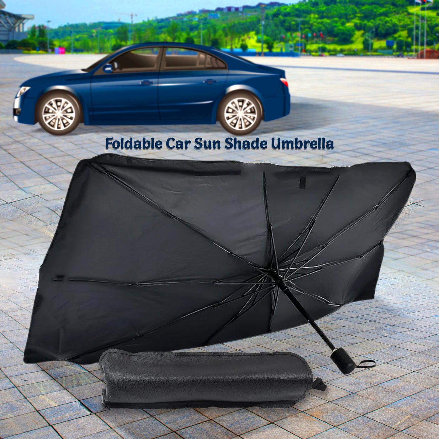 Windshield Umbrella Sun Shade Cover For Car (1 Pc) - Fashion