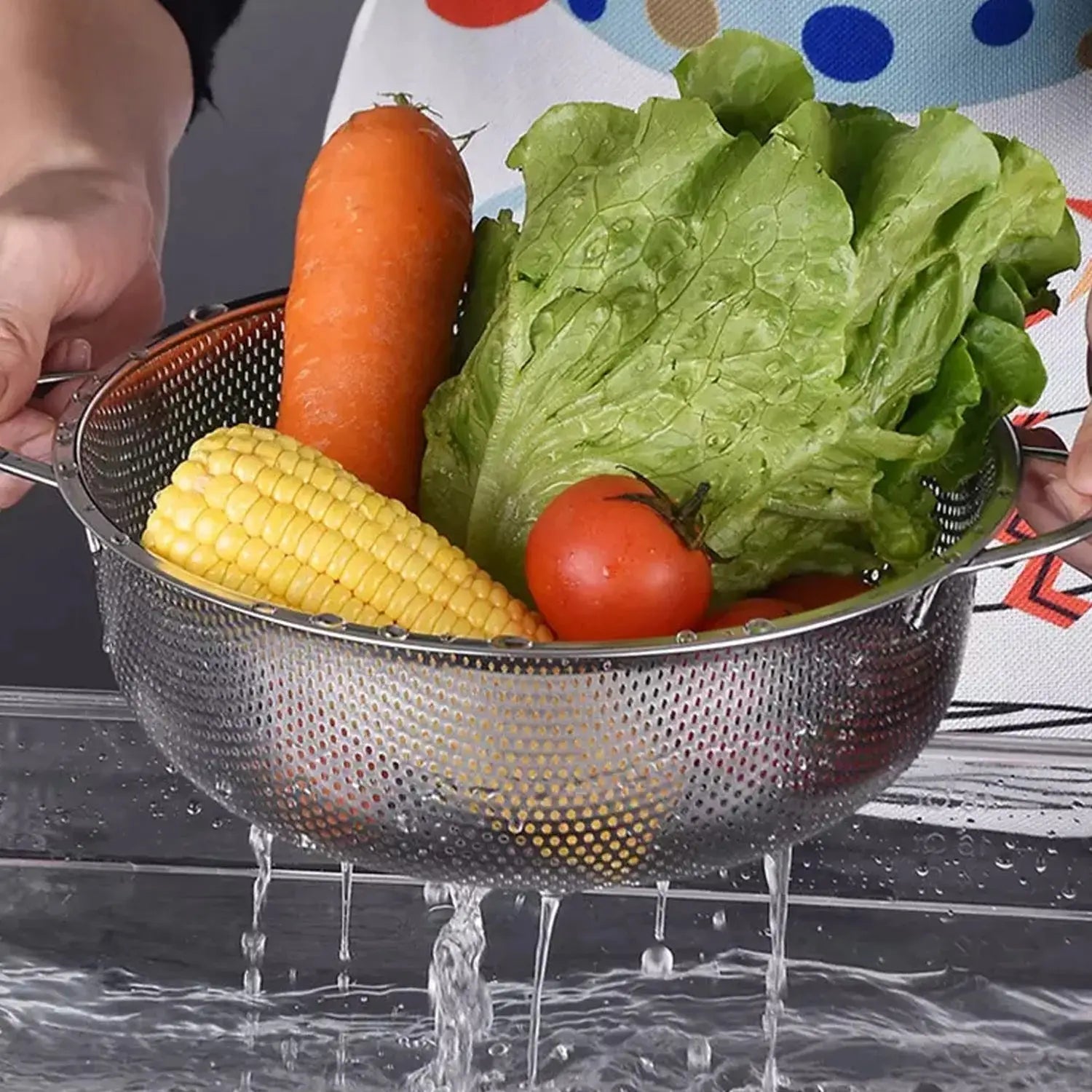 Stainless steel colander basket
