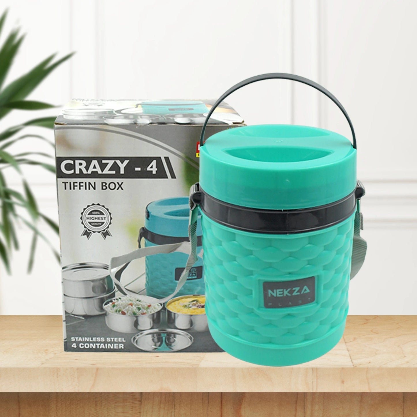 4-Compartment Insulated Tiffin Lunch Box