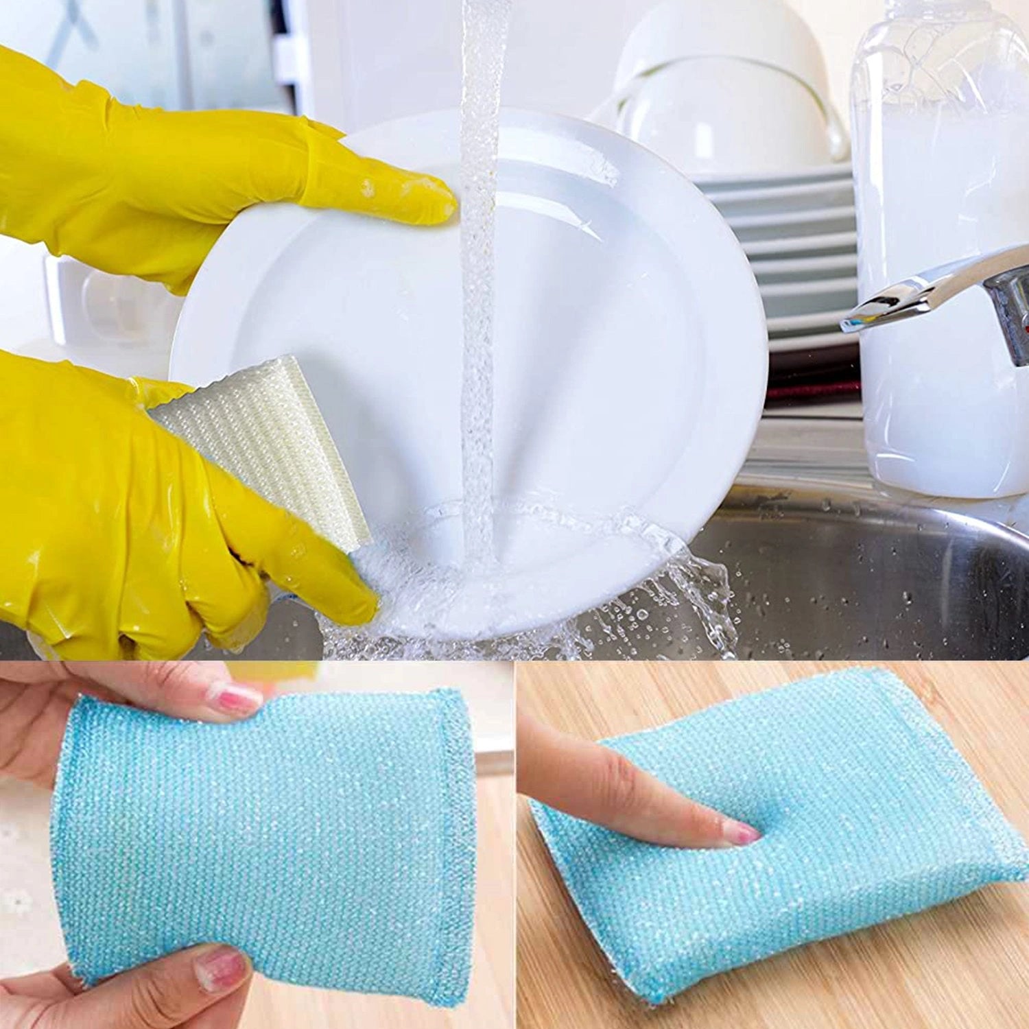 Non-scratch scrubber pads
