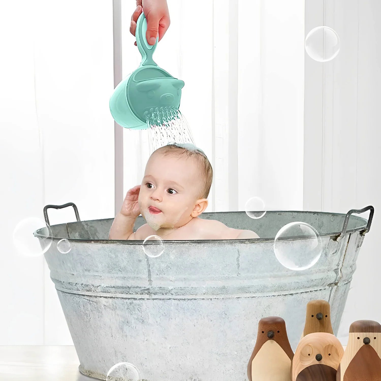 Baby hair rinse cup