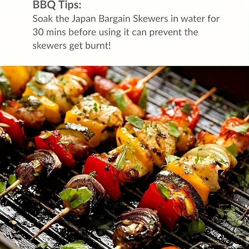 Natural bamboo bbq skewers (30cm)