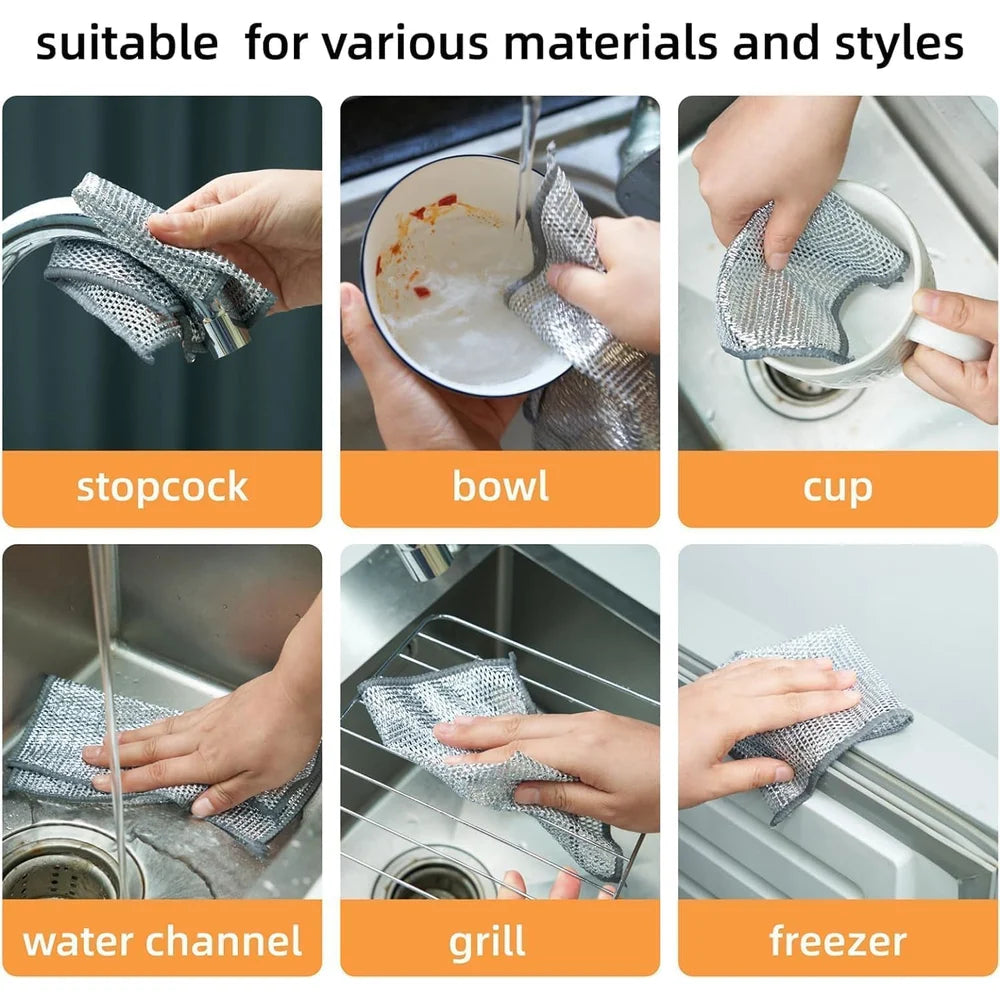 Non-scratch microfiber scrubber cloth