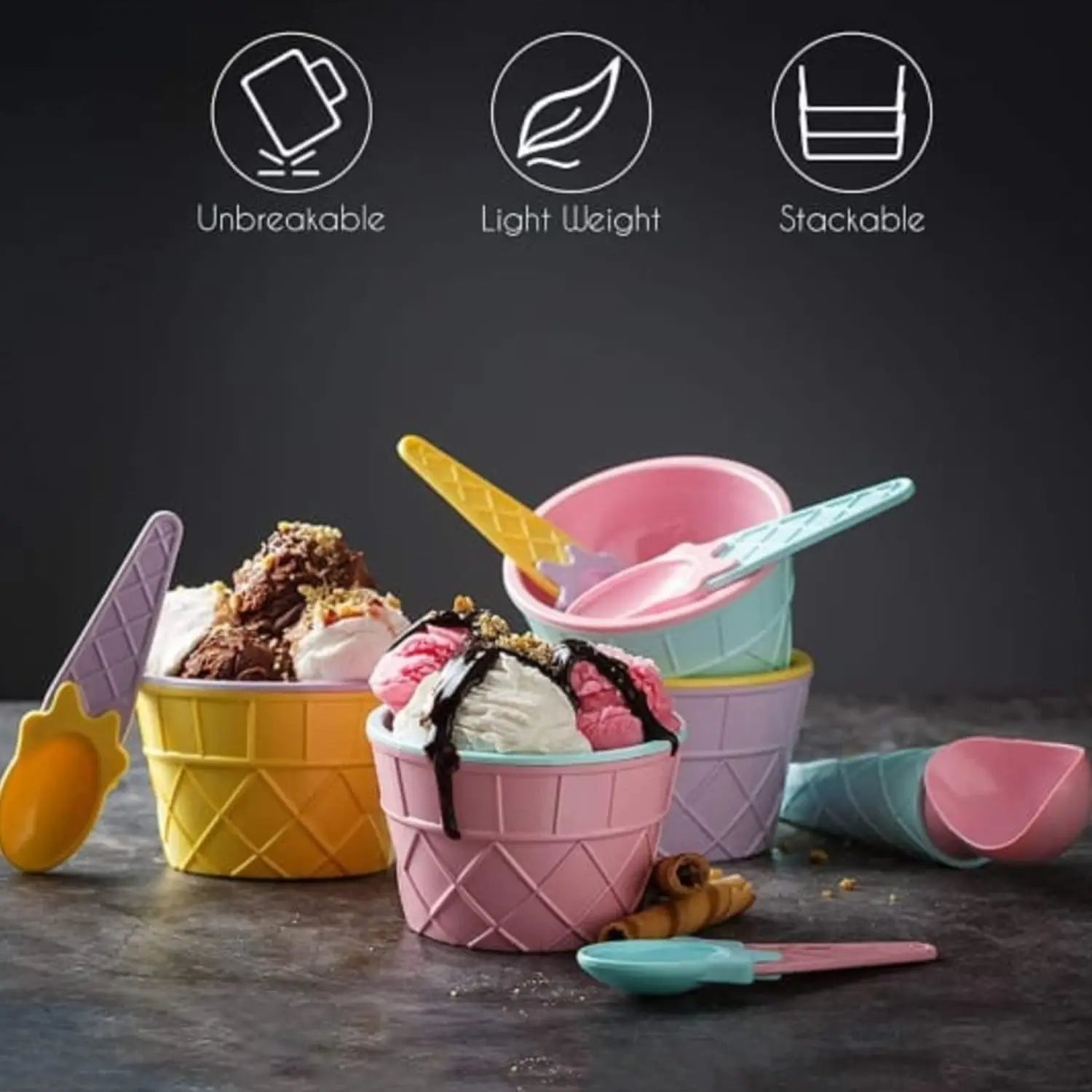 Ice cream bowl set