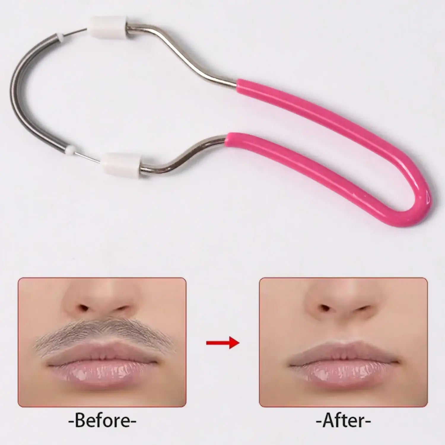 Portable facial hair remover spring