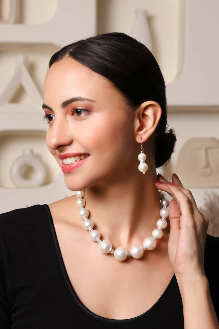 Sondarya faux pearl necklace set – 2 pcs