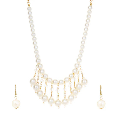 Double Pearl Strand Necklace Set