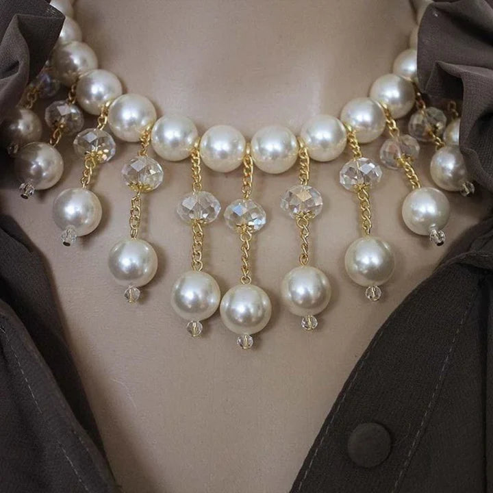 Double Pearl Strand Necklace Set