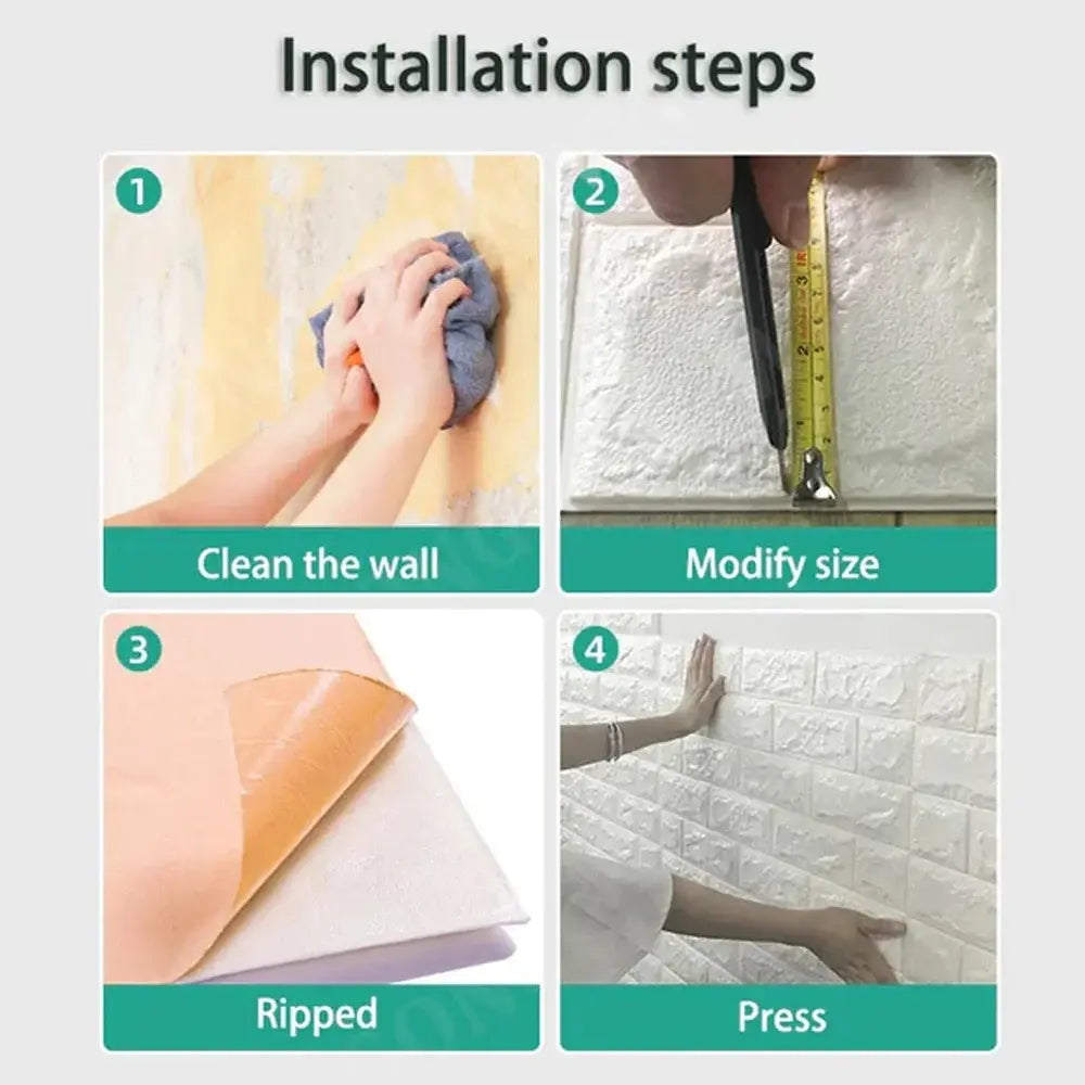Peel & stick 3d wallpaper