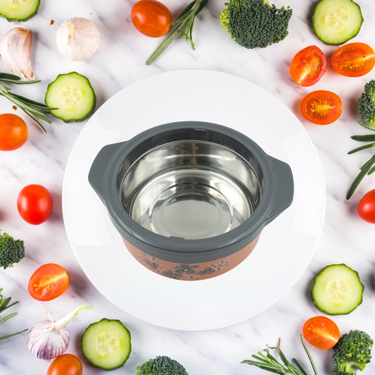 2500ml stainless steel insulated casserole