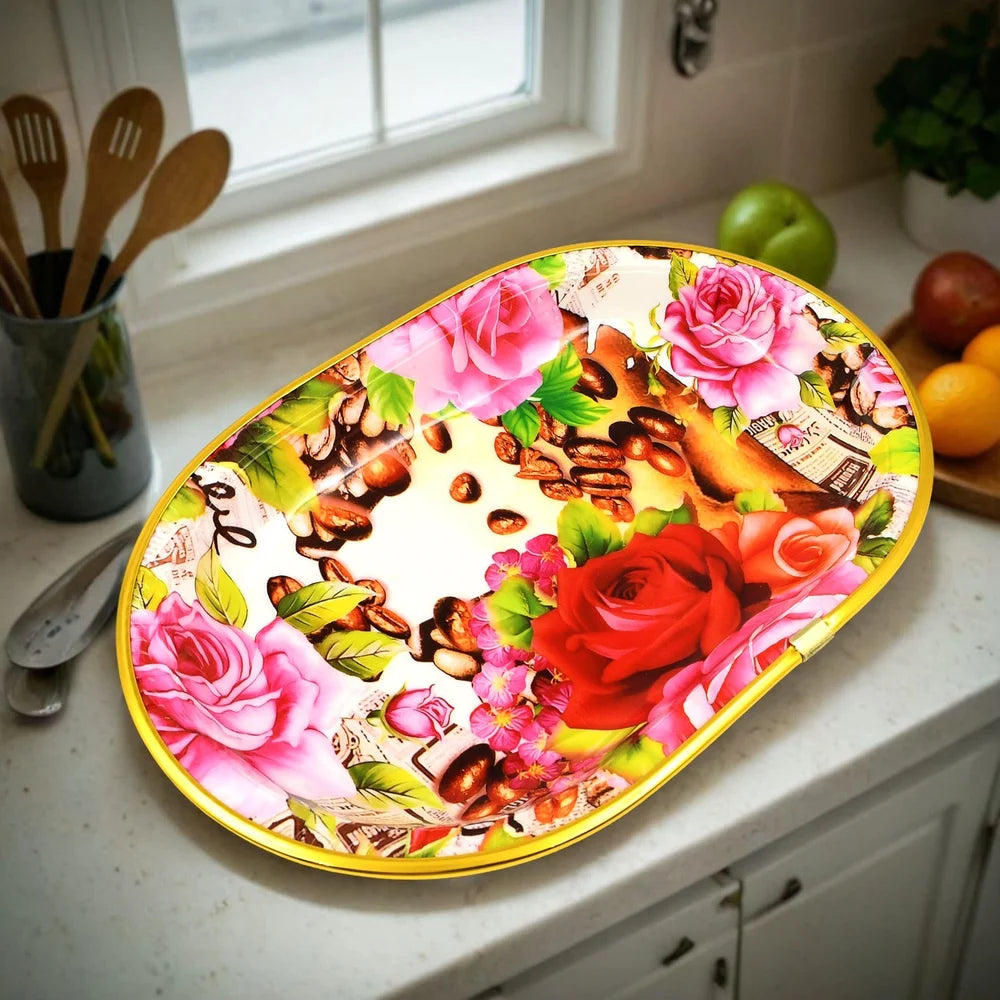 Flower Printed Serving Trays