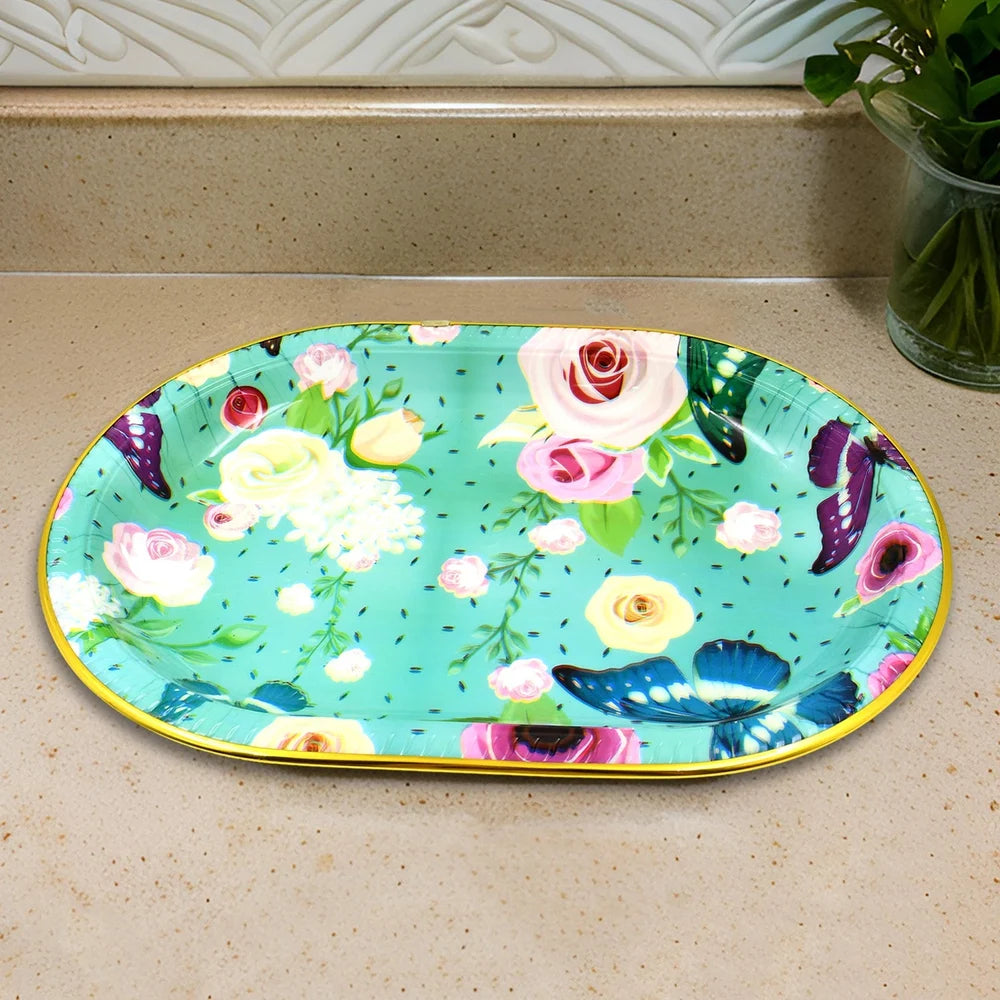 Flower Printed Serving Trays