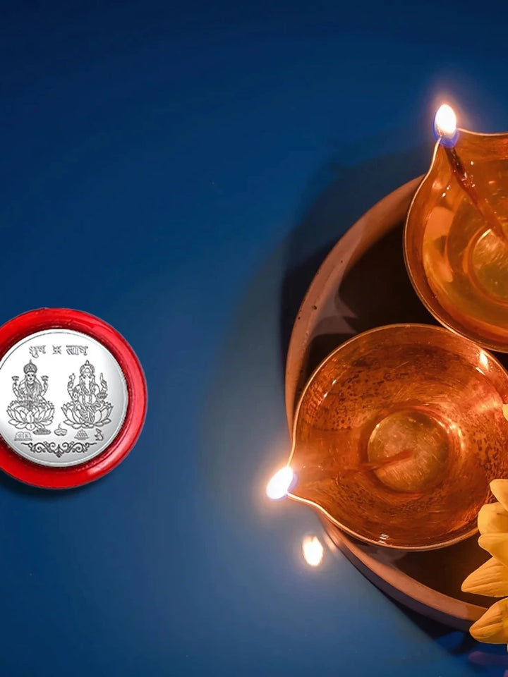 Pure Silver Lakshmi Coin for Gift and Pooja