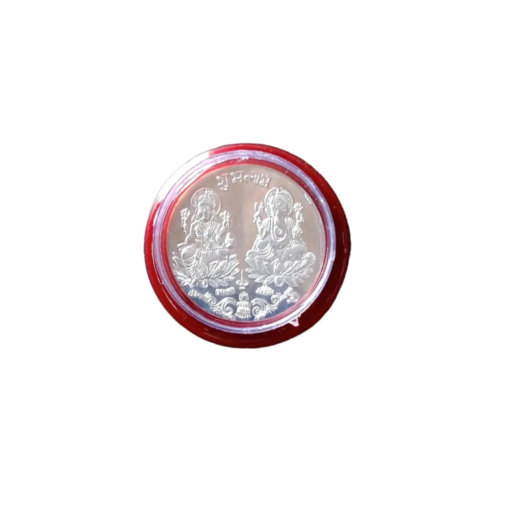 Pure silver lakshmi coin for gift and pooja