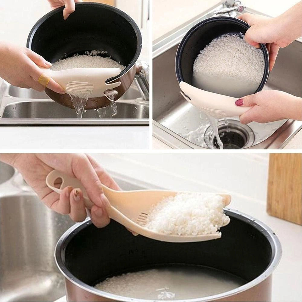 Rice strainer spoon