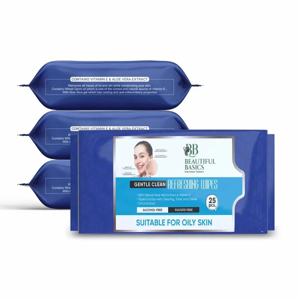 Refreshing facial wet wipes