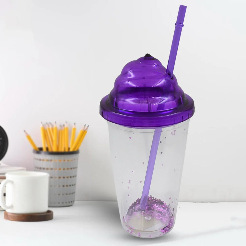 Reusable straw tumbler