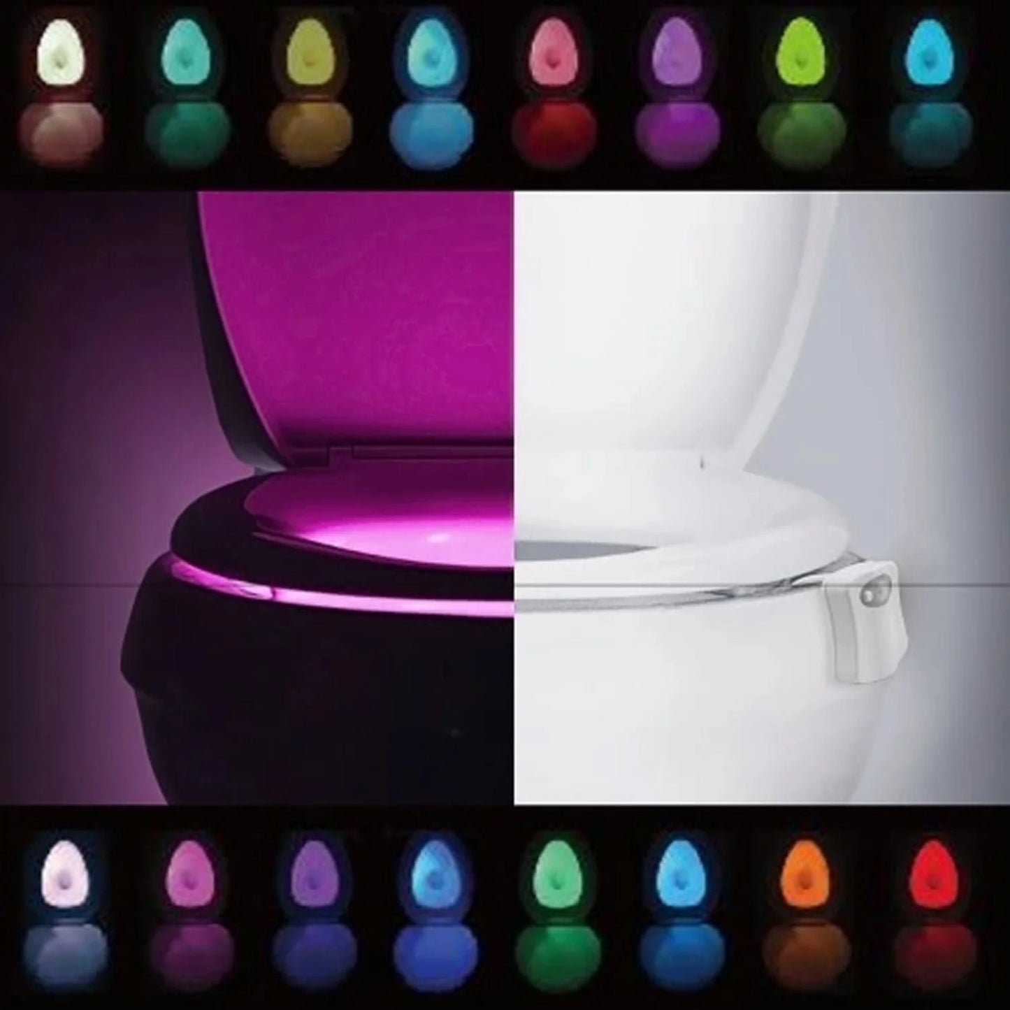 8-Color Sensor Toilet Light