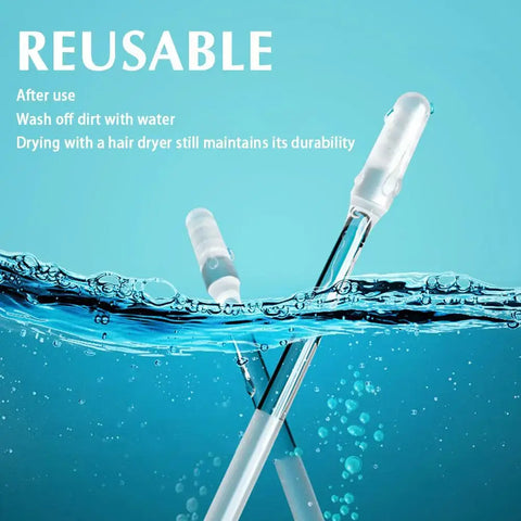 Reusable silicon ear cleaning stick
