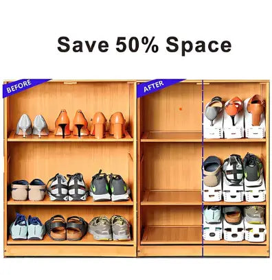 Adjustable shoe organizers - (pack of 4)