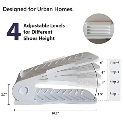 Adjustable shoe organizers - (pack of 4)