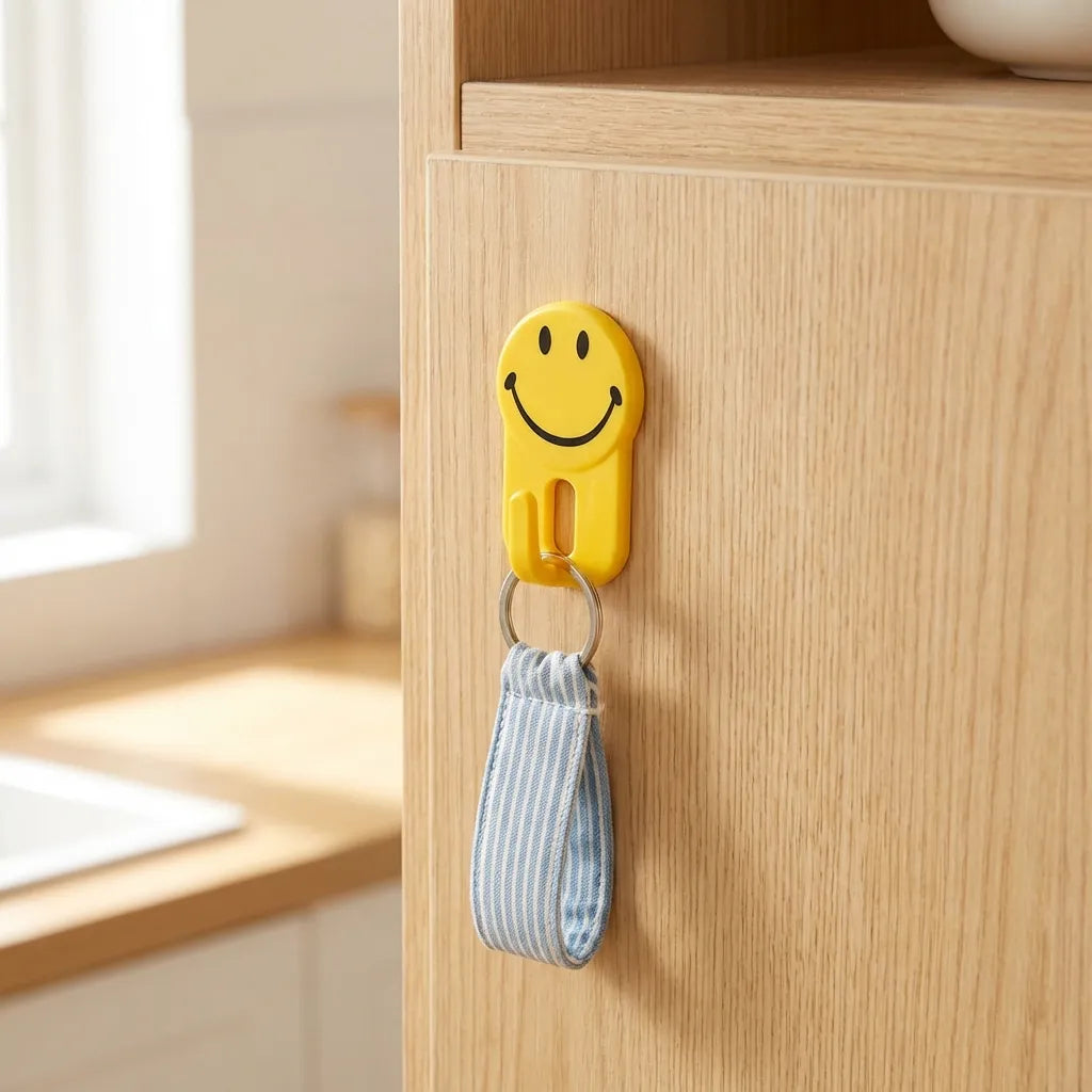 Self-Adhesive Smiley Face Hooks