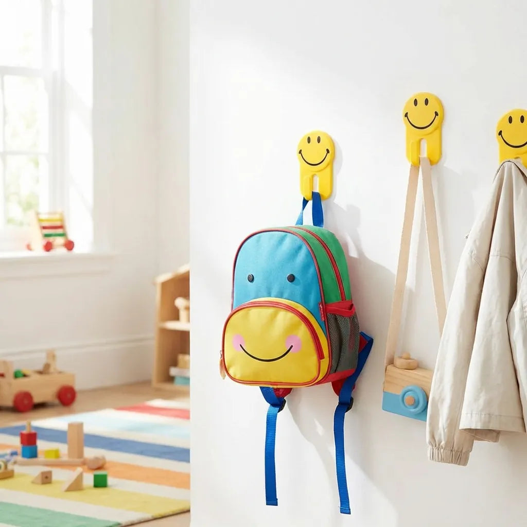 Self-Adhesive Smiley Face Hooks