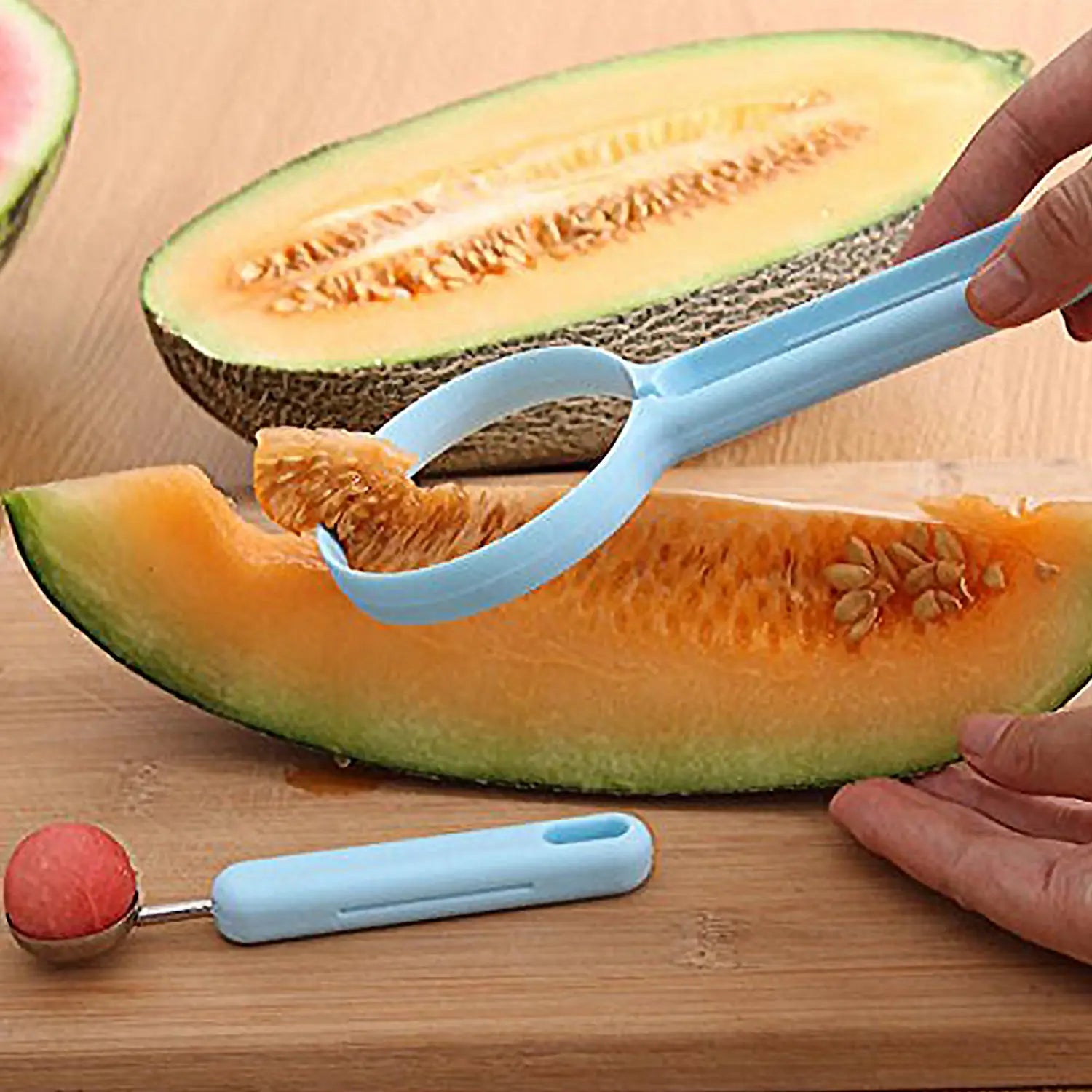 2-in-1 fruit peeler & baller