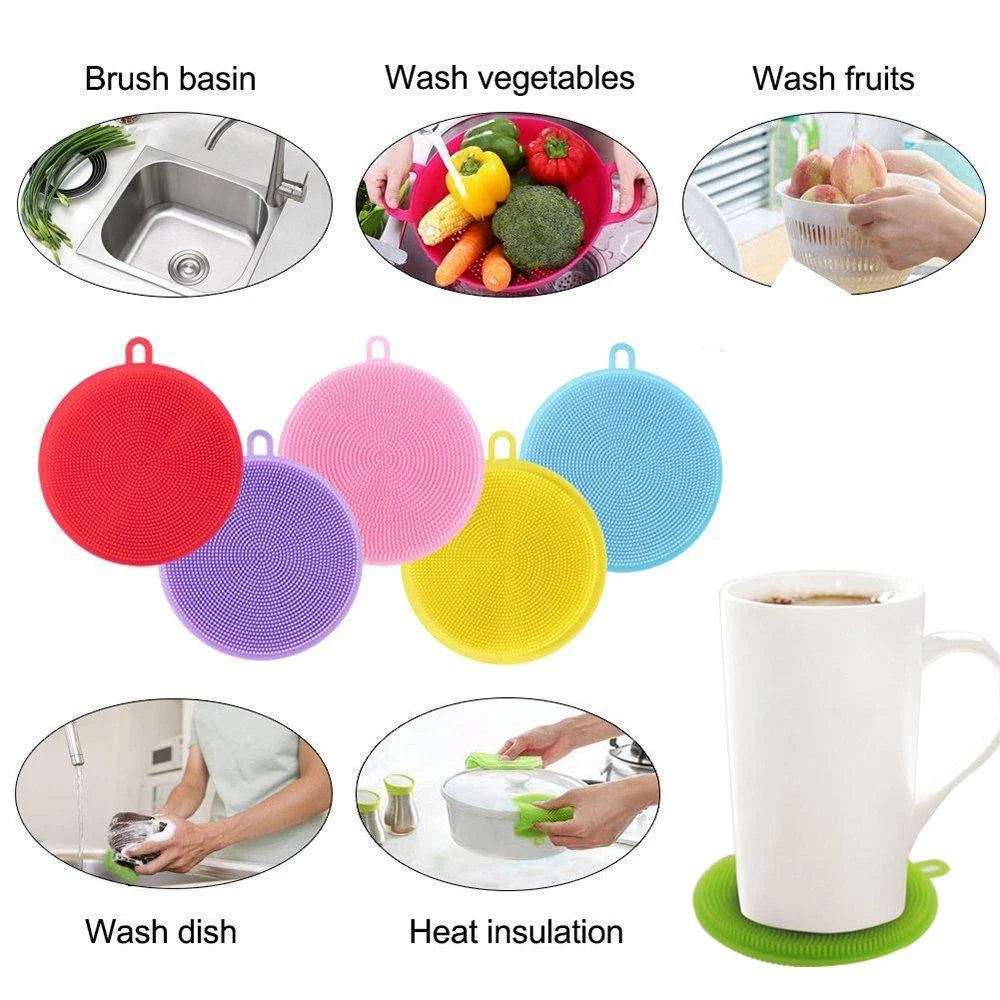 Silicone scrubber sponge
