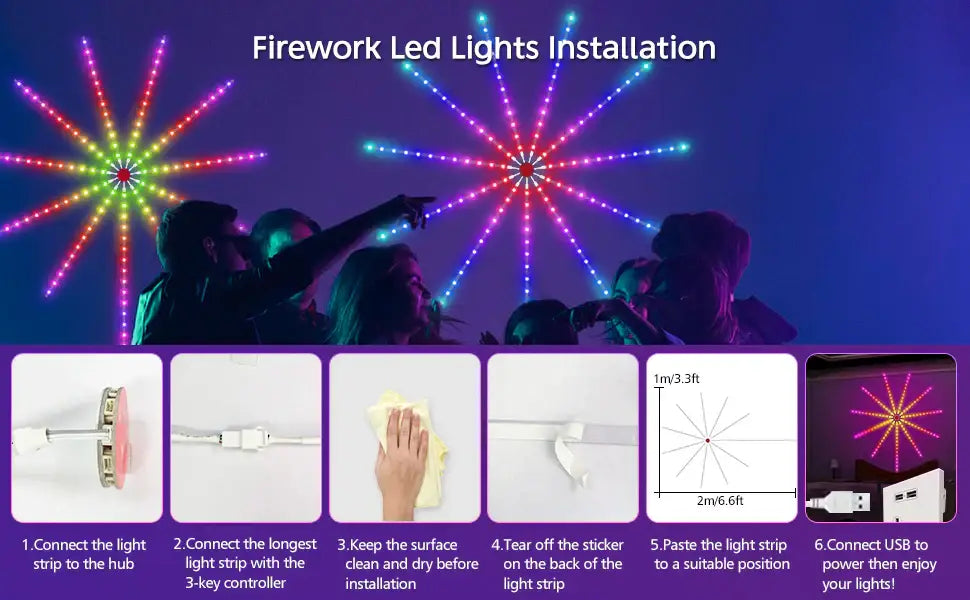 Led fireworks light