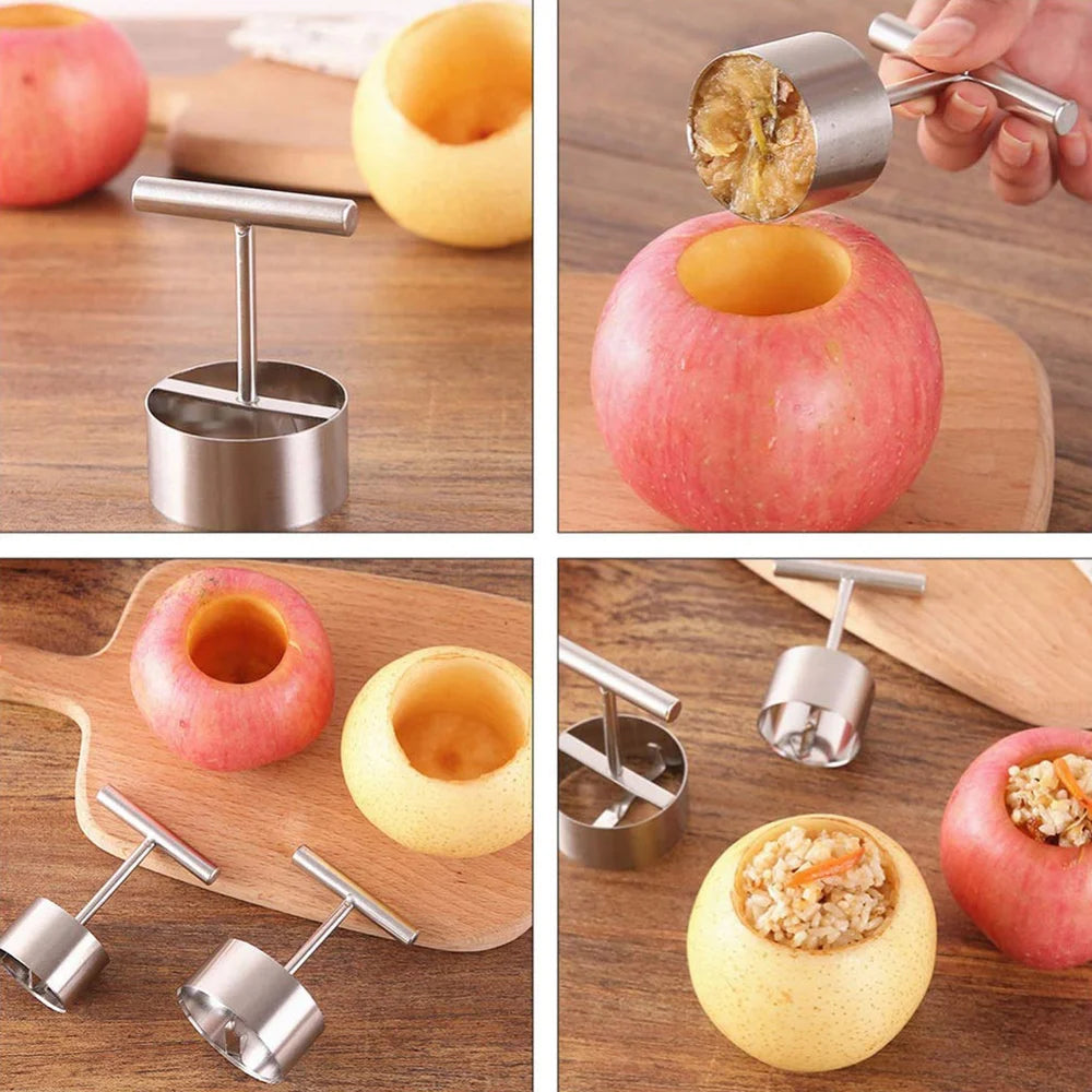 Stainless steel fruit corer