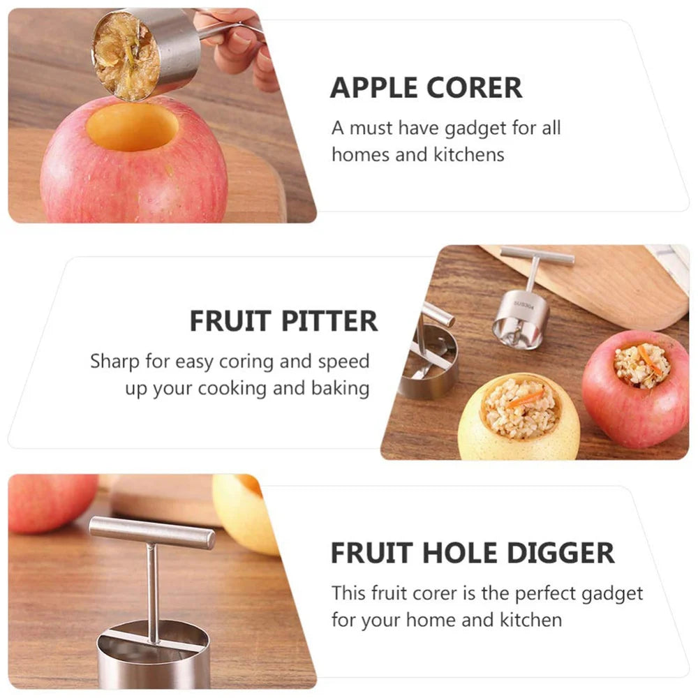 Stainless steel fruit corer