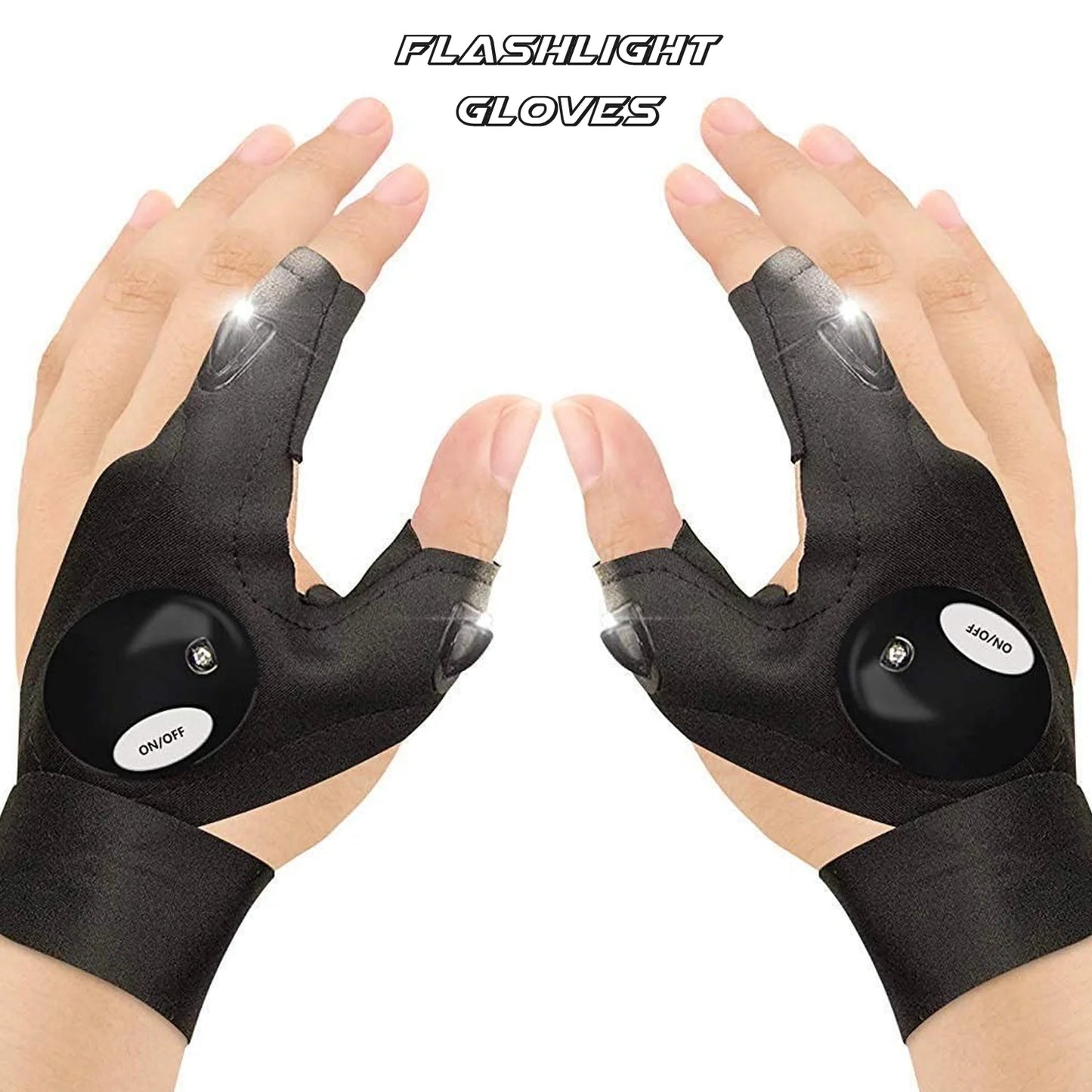 LED Flashlight Work Gloves