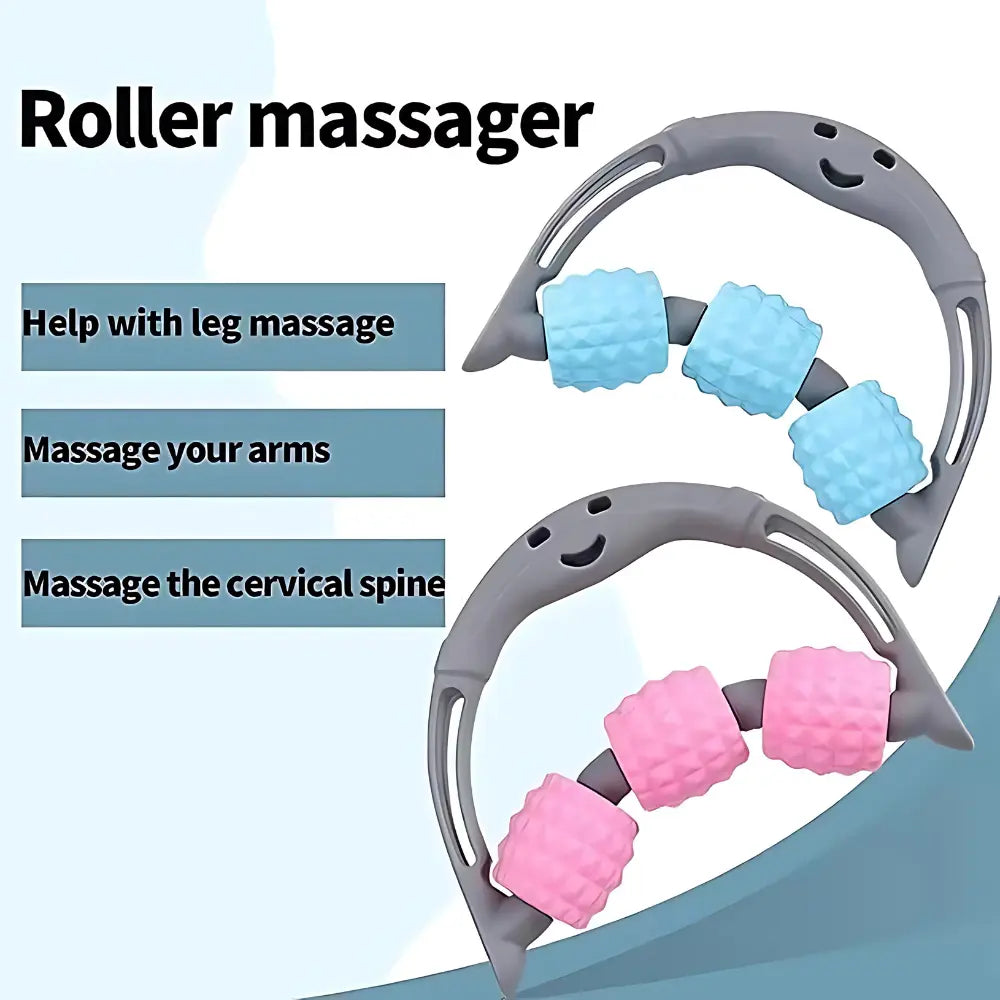 3 ball massage roller – handheld body massager tool