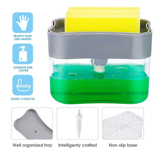 2-in-1 soap dispenser & sponge holder