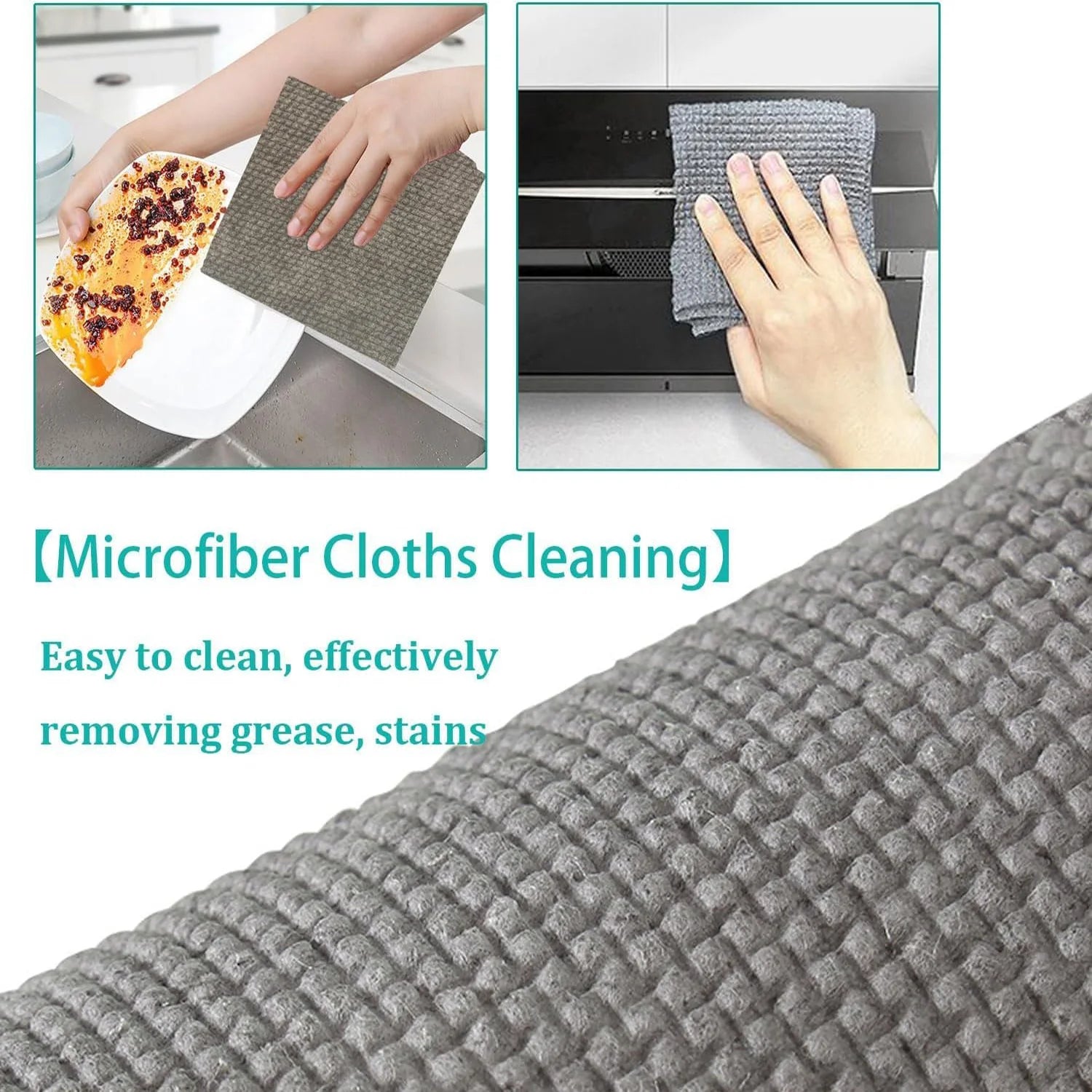 Eco-friendly microfiber scrub cloths