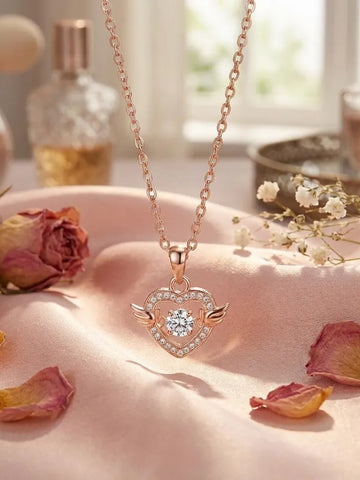 Winged Heart Alloy Necklace