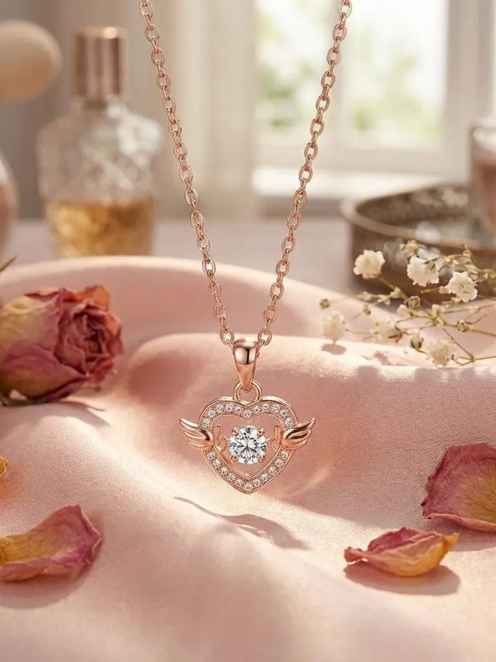 Winged Heart Alloy Necklace