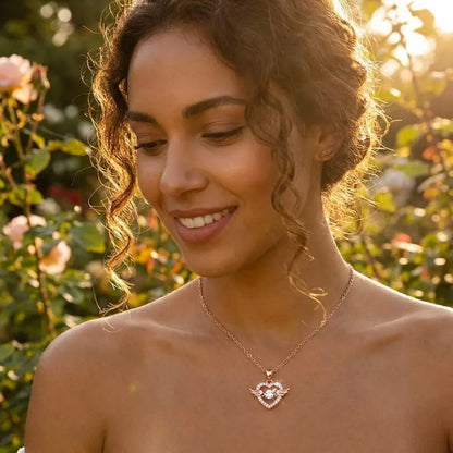 Winged Heart Alloy Necklace