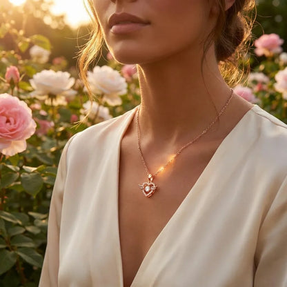 Winged Heart Alloy Necklace