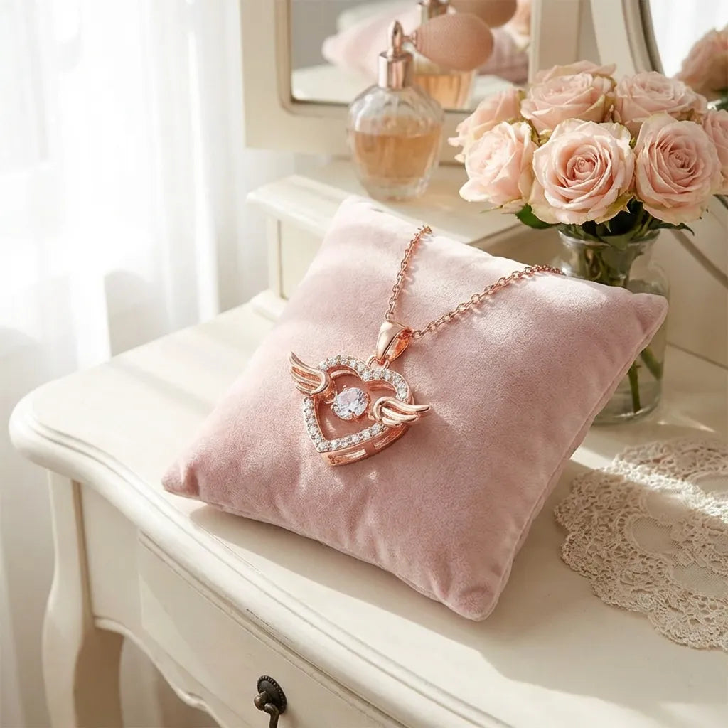 Winged Heart Alloy Necklace