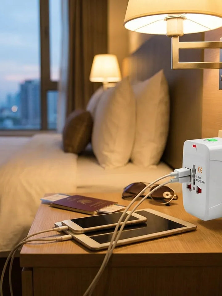 12671 All-in-one Universal Worldwide Travelling Ac Adaptor Plug (Au  Uk  Us  Eu) International Power Charger Electric Usb Power Plug Socket Adapter Converter (1 Pc)