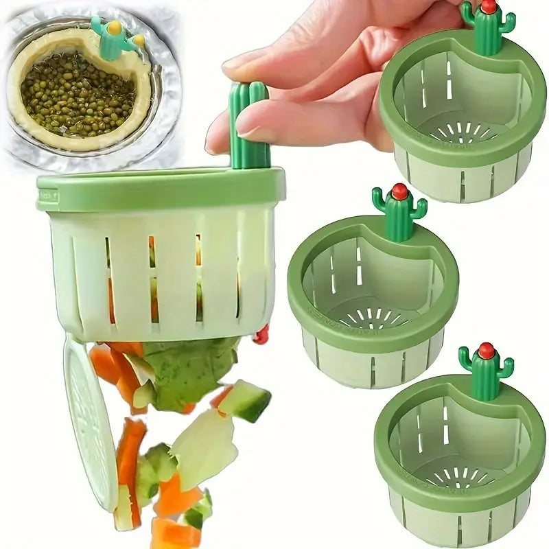 Self-cleaning sink strainer