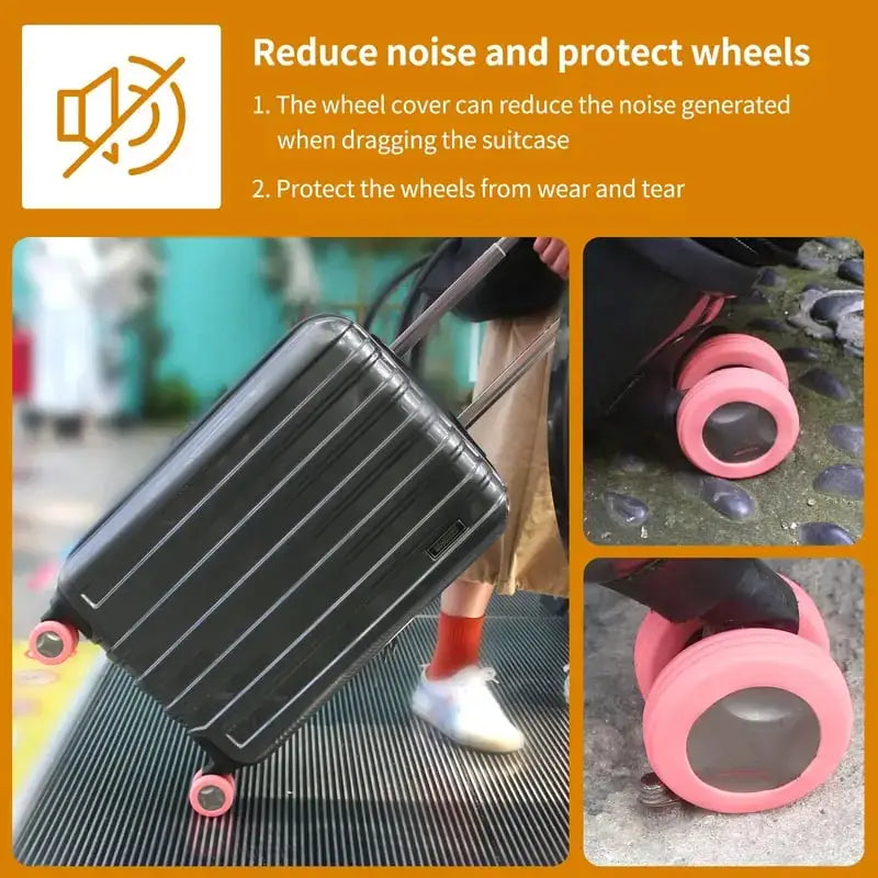 Luggage wheel protection cover (pack of 4)