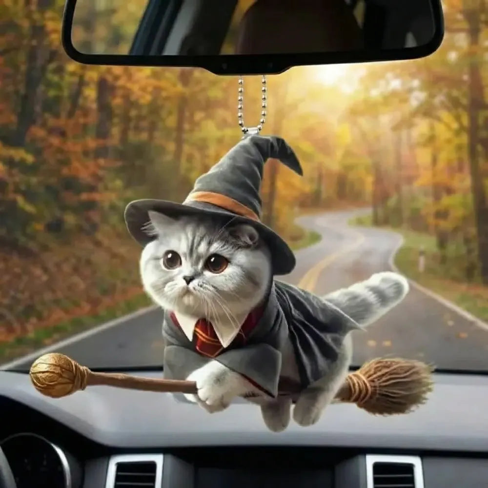Acrylic magic kitten decor pendant set