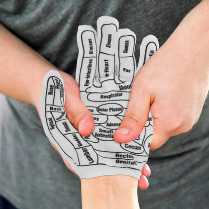 Acupressure reflexology gloves