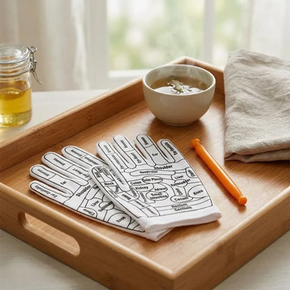 Acupressure reflexology gloves